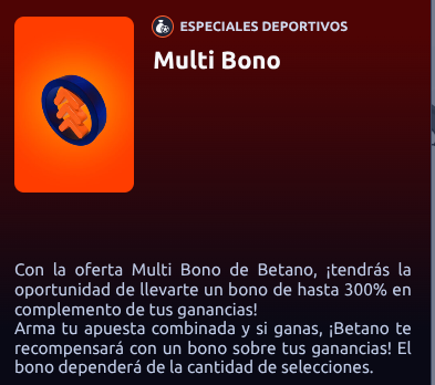Betano bono de bienvenida