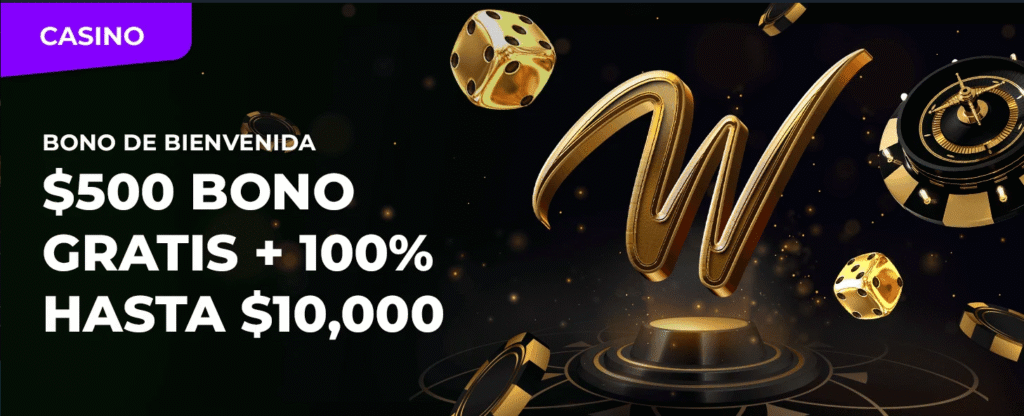 bono de bienvenida casino Winpot M&eacute;xico
