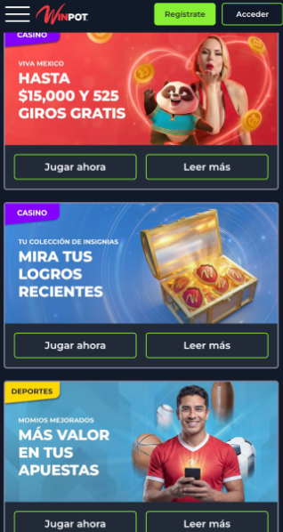 bonos Winpot M&eacute;xico