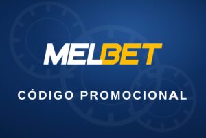 Logo de Melbet con c&oacute;digo promocional