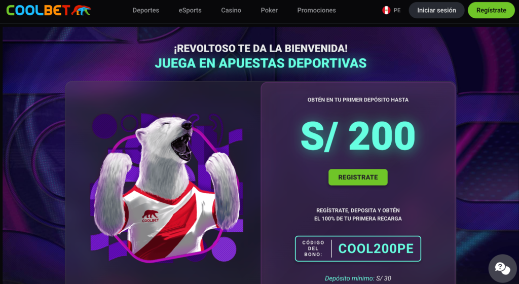 Oso polar promocionando apuestas deportivas