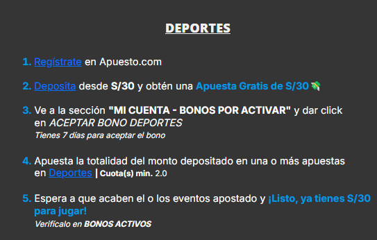 c&oacute;digo promocional Apuesto.com